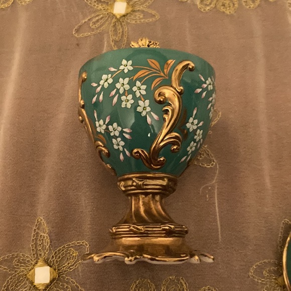 TFM The Franklin Mint Faberge Porcelain Musical Egg Jasmine Crafted in Thailand - Picture 5 of 7